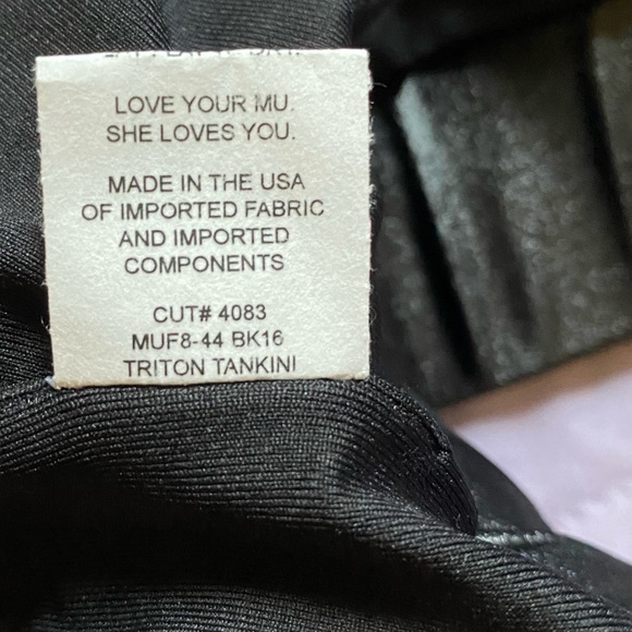 Black Show Me Your MuMu Triton Tankini Cire Sports Bra Top, NWT'S - Picture 8 of 9